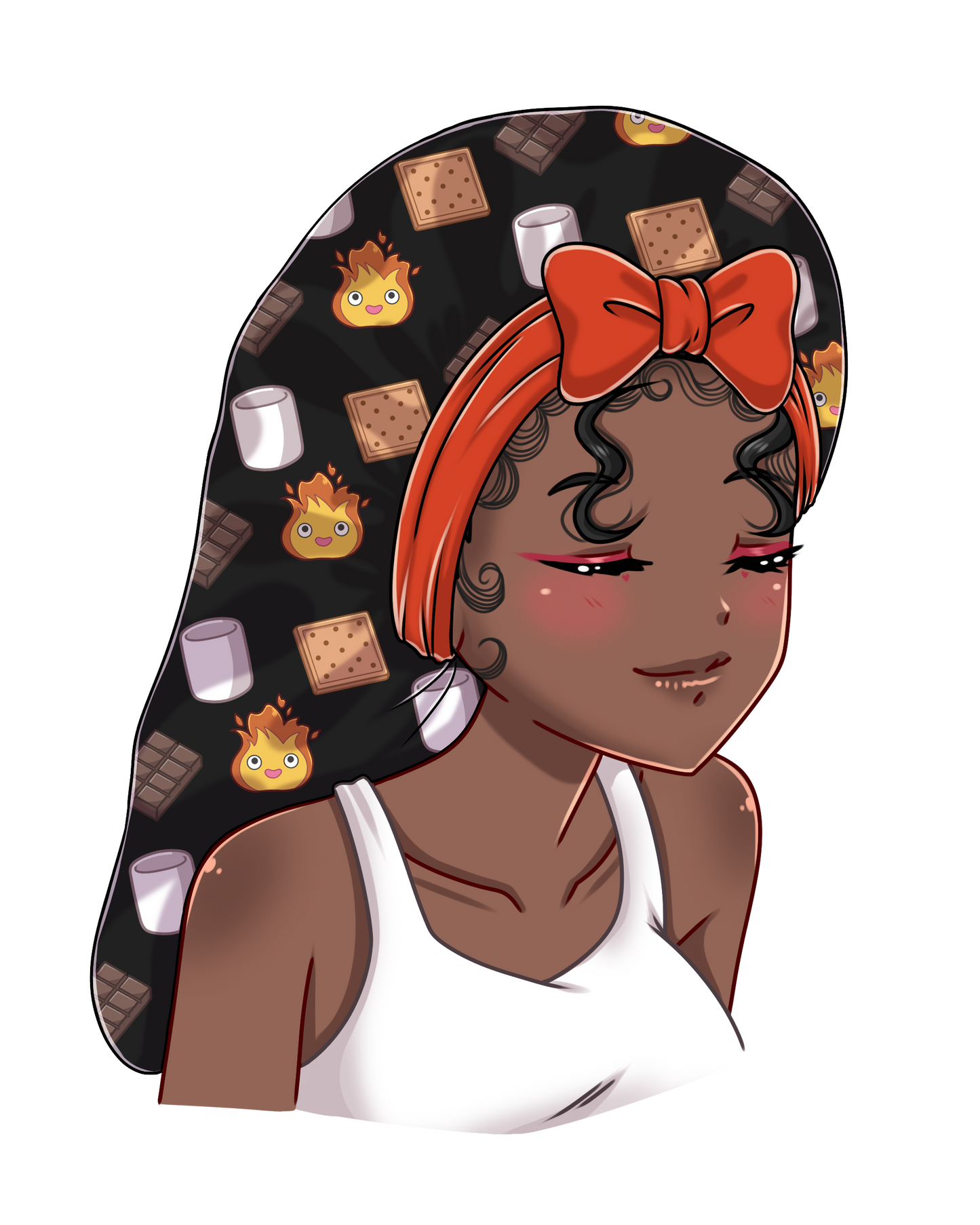 Long S'mores Satin Bonnet w/ tie