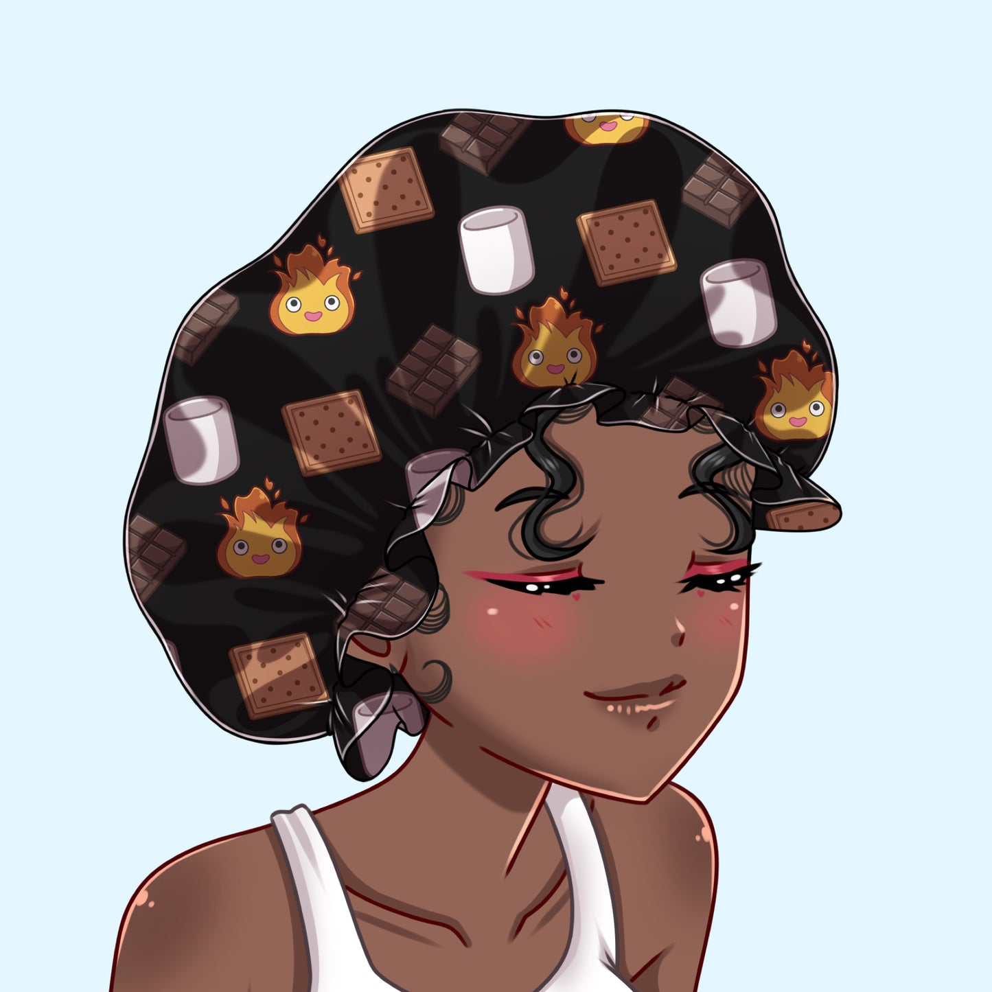 S’mores satin bonnet (no tie)