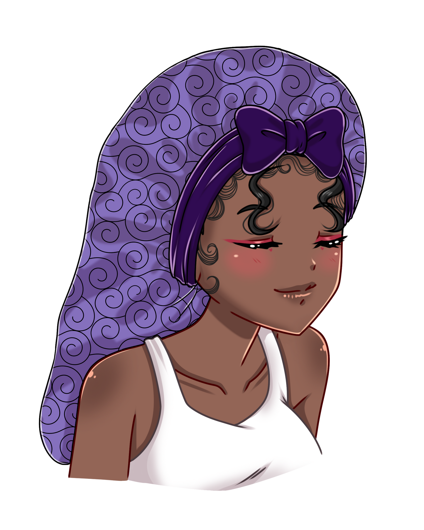 Long Gomu Gomu Satin Bonnet w/ tie