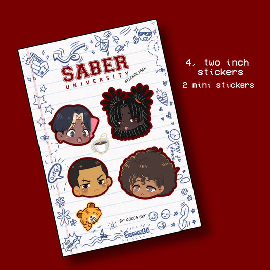 Saber Boys Sticker Pack
