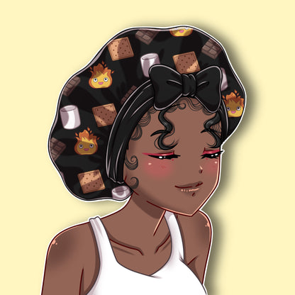S'mores Satin Bonnet w/ tie
