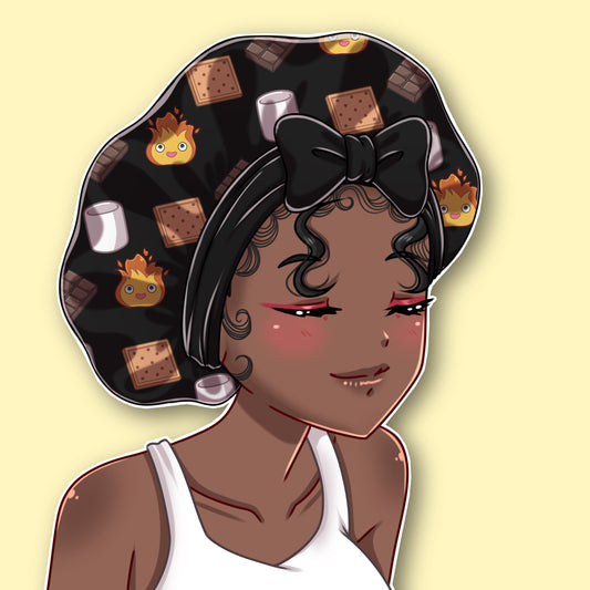 S'mores Satin Bonnet w/ tie