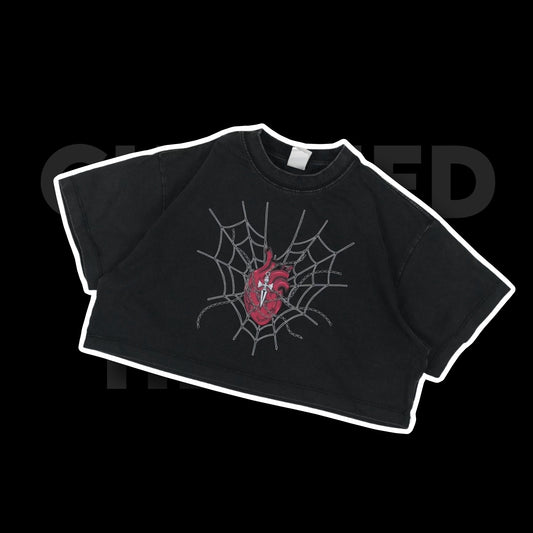 Chained Heart Cropped Tee