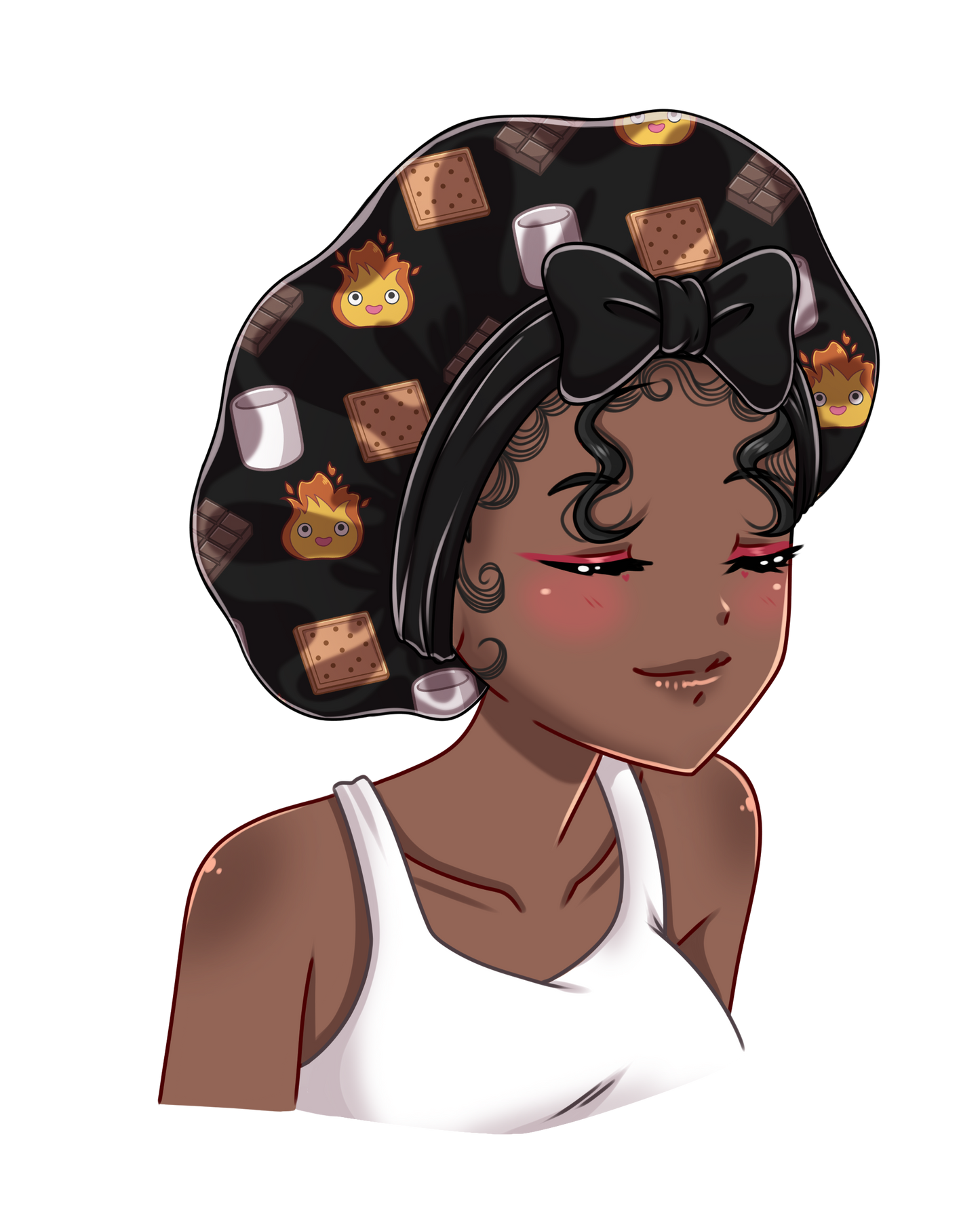 S'mores Satin Bonnet w/ tie