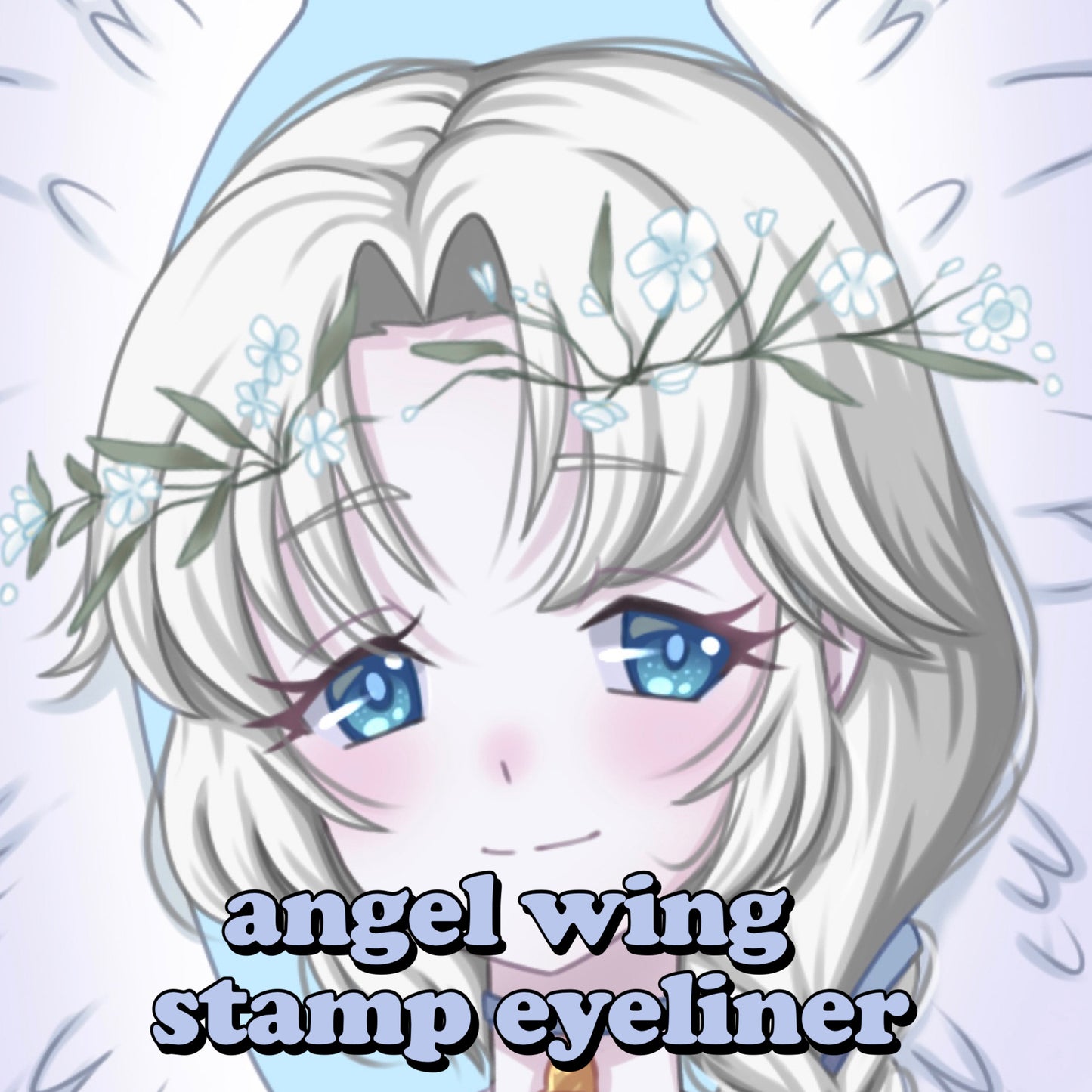 Angel Wing And Eyeliner Stamp